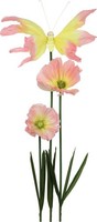 Furnaro 3-Tlg. Riesenblumen-Set Papillon Deko-Blumen Schmetterling Aprikot 140Cm