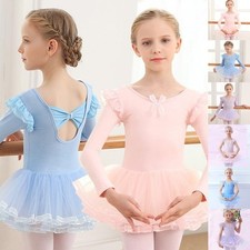 NEW UK Girls Kid Ballet Tutu Dress Skirt Gymnastics Dancewear Ballerina Costume
