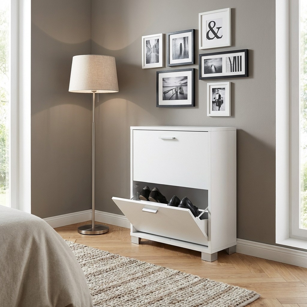 Scarpiera SARMOG Quadrante Bianco 2 Ante | Eleganza Italiana 70x82