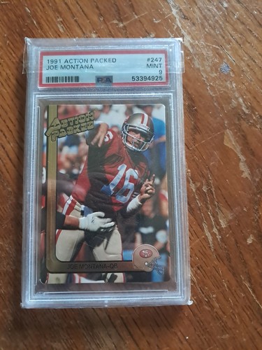JOE MONTANA PSA 9 1991 ACTION PACKED FOOTBALL #247 49ERS 