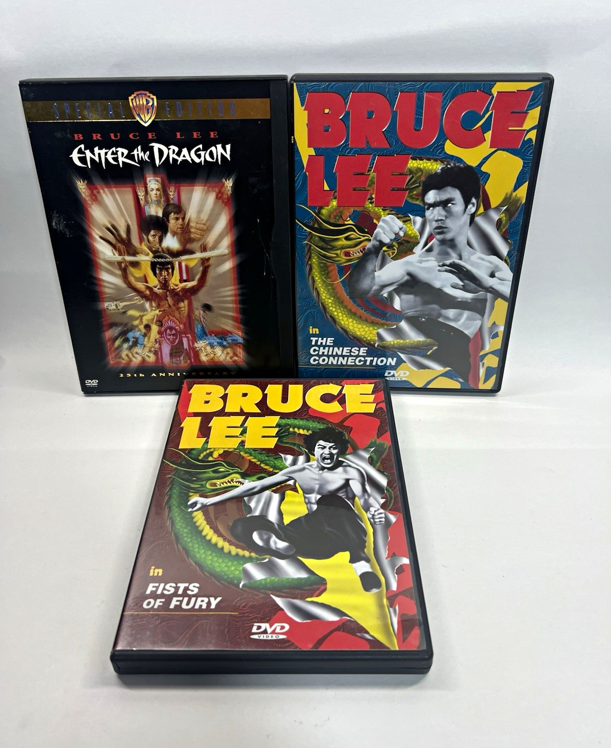 Bruce Lee DVD Lot 3 Classic Martial Arts Kung Fu Collection 