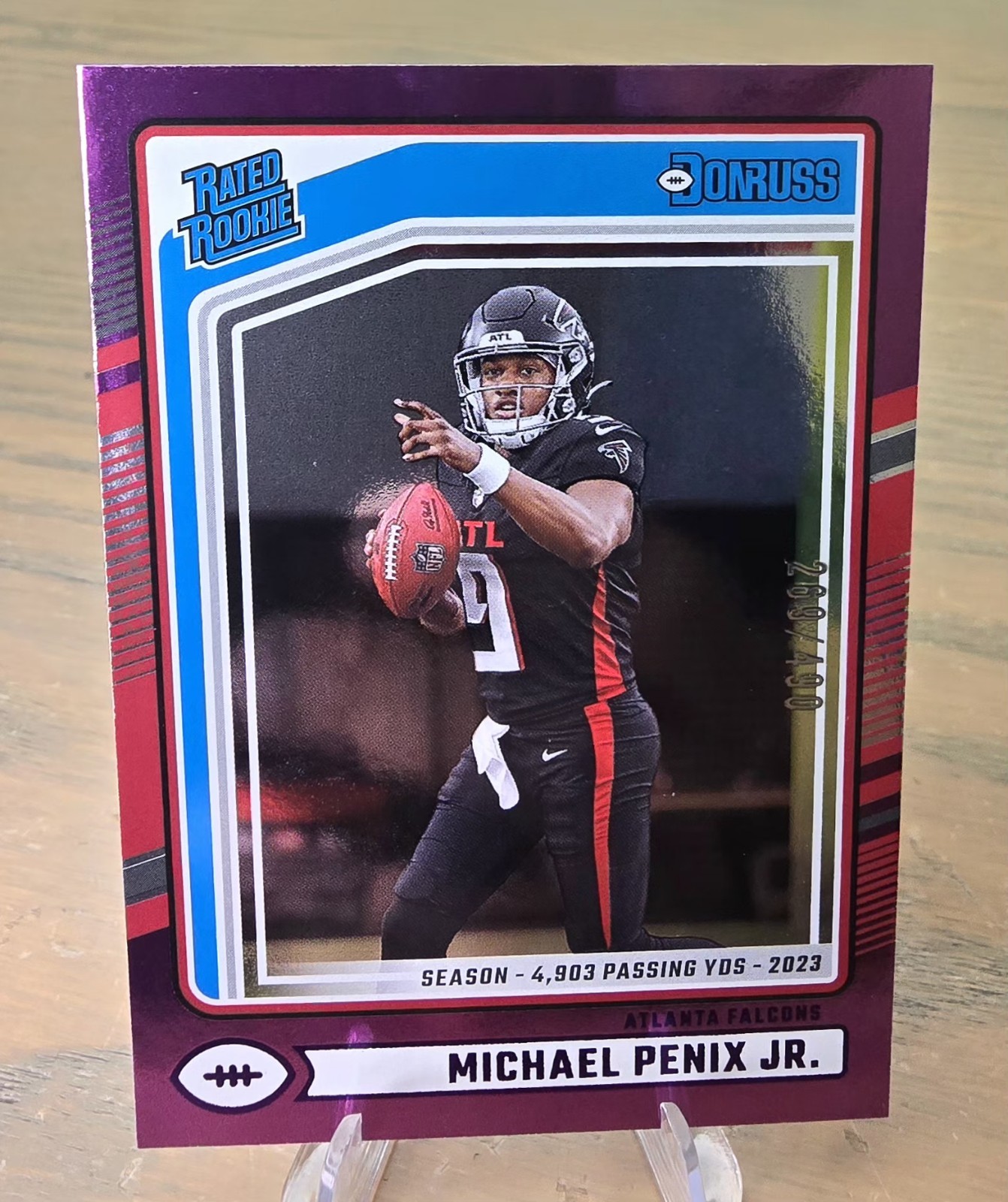 2024 Panini Donruss - Rated Rookie Michael Penix Jr. #308 Stat Line /490 🔥