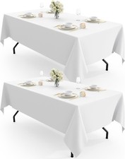 Rectangle Table Cloth 60" x 102" Durable Polyester Tablecloth Offers Reusable
