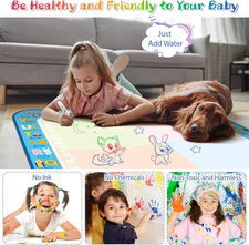 Water Doodle Mat Kids Mess Free Coloring Doodle Mat Educational Toys for 3 4 ...