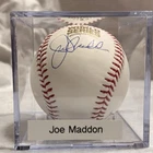 Joe Maddon Signed 2016 World Series OMLB Baseball (JSA) w/Clear Display Case