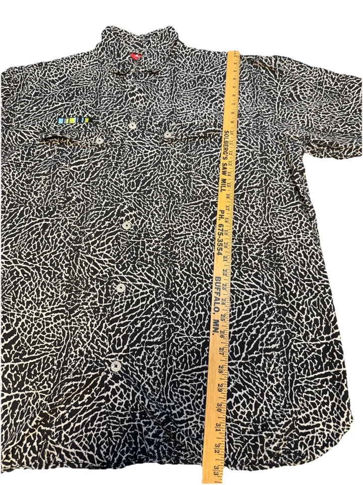 RARA Camisa Nike Jordan Estampado Elefante Militar Botón Frontal Para Hombres 4XL De Gran Tamaño Foto 3 de 4