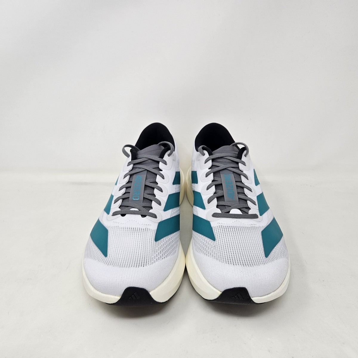 Adidas Adizero EVO SL JS4487 Sneakers Mens White Pure Teal Running Shoes DDK1431 adidas Adizero Evo SL Cloud White Pure Teal - JS4487 main image 2