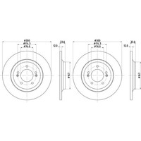 2X Hella Pagid Bremsscheiben Ø300Mm Hinten Passend FüR Hyundai I30 55963PRO