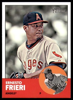 2012 Topps Heritage High (Hi) Number #H593 Ernesto Frieri - Los Angeles Angels