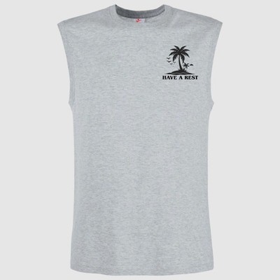 Mens Summer Surf Tank Top Have a Rest Casual Breathable Sleeveless Printed Vest