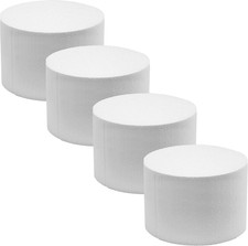Global Sugar Art 6 X 4 Inch Cake Dummy   4 Count Styrofoam Fake Cake for Decorat