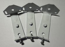 3 x Vertical Blind WHITE FACE FIX BRACKETS for Slimline Headrail 75mm