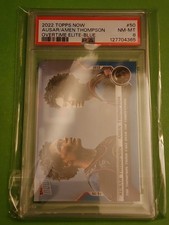 2022 Topps Now OTE Overtime Elite 50 AUSAR & AMEN THOMPSON Blue 37/49 PSA 8