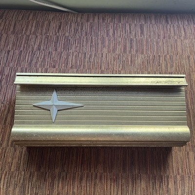 Vintage Gold Mailbox With Atomic Star MCM Rare