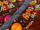 Handcrafted-Quilted Table Runner-HappyBirthday-Balloons, Multi-Colored, Blue NEW — photo 3