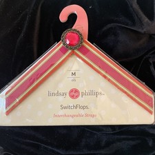 Lindsay Phillips Pair Switch Flops Straps Multicolor OLI  Strap New Medium