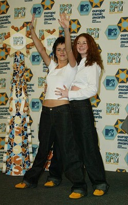 Julia Volkova and Lena Katina of tATu Historic Celebrity Star 2002 Old Photo