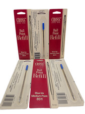 Cross 8511 Ballpoint Pen Refills Blue Ink Medium Point Lot of 6 Vintage NOS