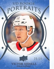 2018-19 Upper Deck UD Portraits Platinum Blue #P63 Victor Ejdsell /25