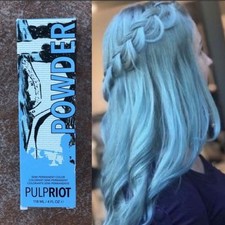 Pulp Riot Powder Semi Permanent Hair Color 4  oz   Cool Pastel Blue Tone Hair dye