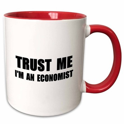 3dRose Trust Me I'm An Economist Funny Job Work Gift Red Ceramic Mug 11oz