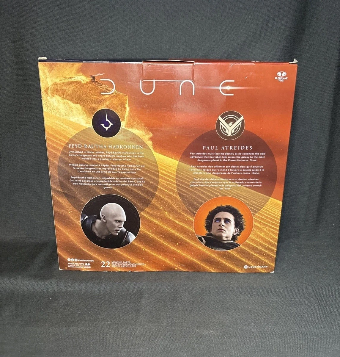 Mcfarlane Dune Part 2 Paul Atreides & Feyd-Rautha 7” Action Figures 2 -New