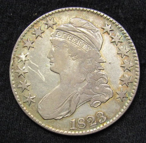 1823 Capped Bust Half Dollar Nice Coin