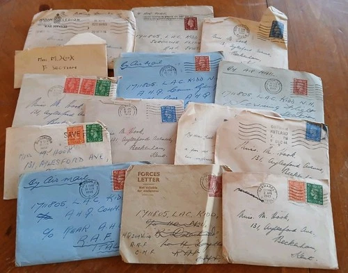 WW2 RAF AIRMAN LETTERS TO GIRLFRIEND. 1943 - 1947. Military. Soldiers. War/post