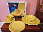 🌻Fiesta Homer Laughlin Co. 5 Piece Setting Sunflower Blue Fiestaware🌻