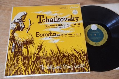 Tchaikovsky Borodin The Hollywood String Quartet LP Capitol P-8187