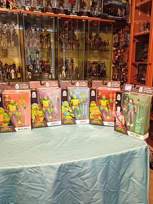 The Loyal Subjects BST AXN TMNT Boxed Figure Set Casey Jones + 4 Turtles