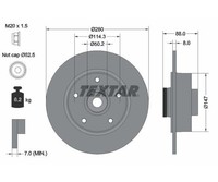 1X Textar Bremsscheibe Hinterache Ø 260Mm FüR Renault 92196003