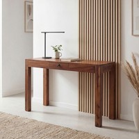 Schreibtisch Finebuy BüRotisch 118 Cm Sheesham Massivholz Laptoptisch Schublade