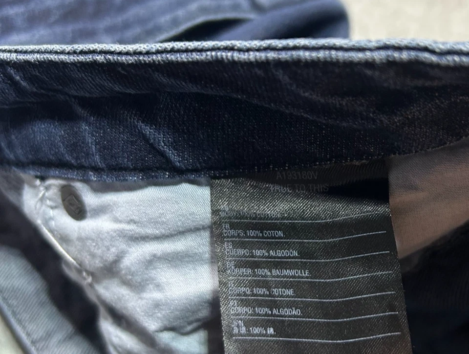 Volcom Jeans Mens 36 X 32 Vorta Slim Straight Dark Wash Blue Denim 100% Cotton - Image 4 of 4