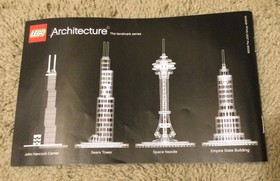 LEGO ARCHITECTURE: John Hancock Center (21001) 100% Complete w/ Box Instructions