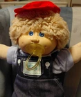 Vintage 1983 Cabbage Patch Kid, Shaggy Wheat Blond Hair, Blue Eyes, HM4-Pacifier