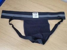 Gym 2" Waistband Black Old School Jockstrap Size XL