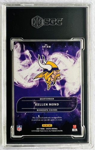 2021 PANINI ORIGIN SRP-KM KELLEN MOND ROOKIE PATCHRED 99/99 SGC 8 NM/MT - Picture 3 of 3