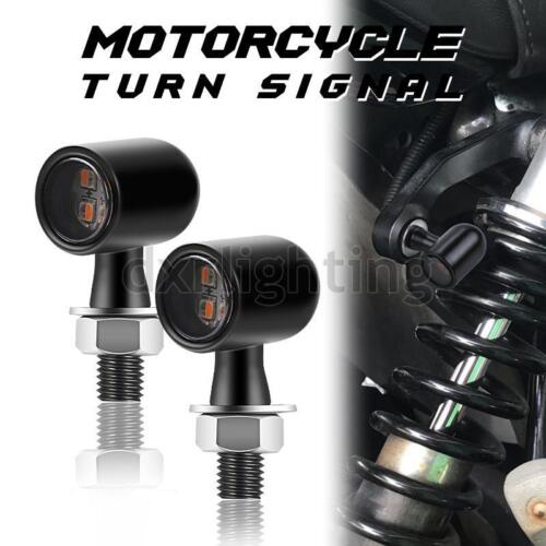 2X Bullet LED Motorcycle Turn Signals Brake Tail Mini Blinker Light Red Amber - Picture 4 of 8