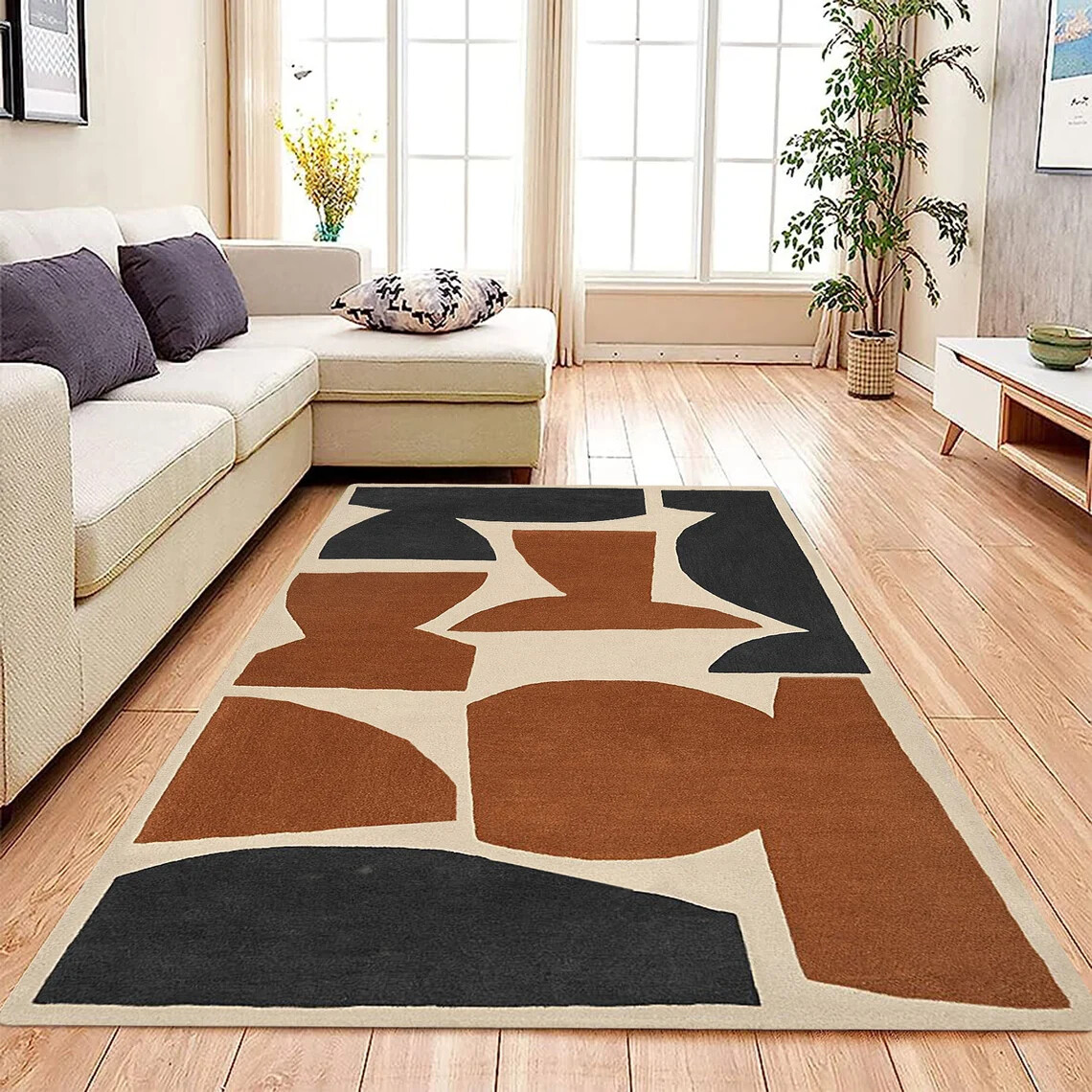 Rugs for Living room 9x13, 8x11 | Wool tufted 8x10, 7x10