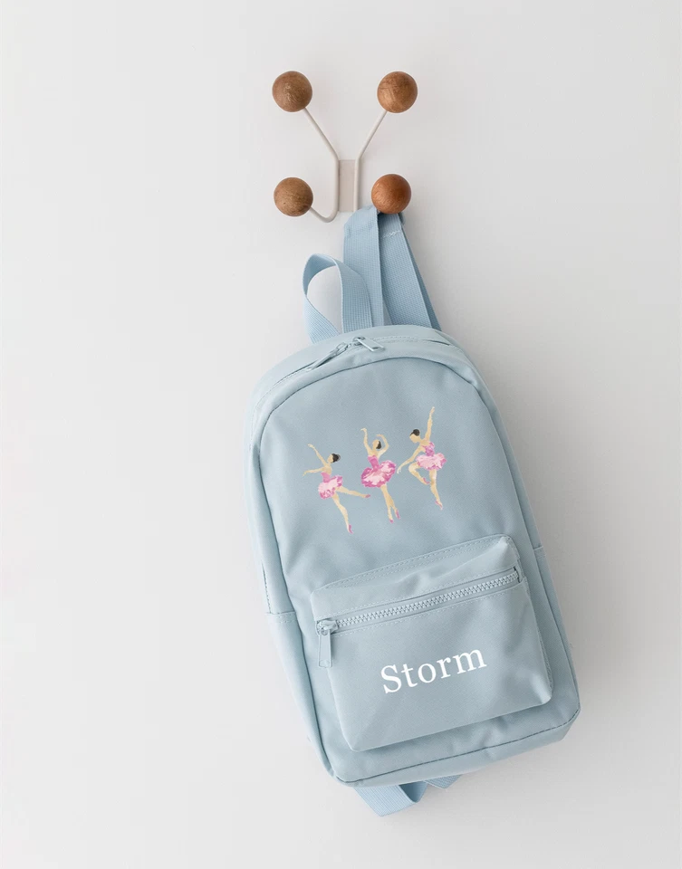 Personalised ballet Backpack Kids Rucksack Back to School bag Nursery Dance Bag - Image 3 of 4