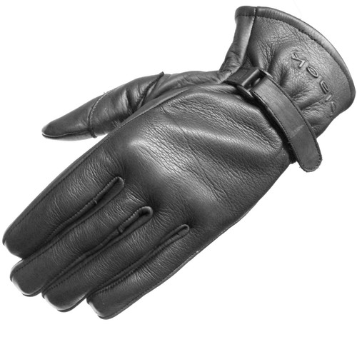 Guantes clásicos de cuero negro Axel para motocicleta guantes de ciclista vintage - Imagen 2 de 16