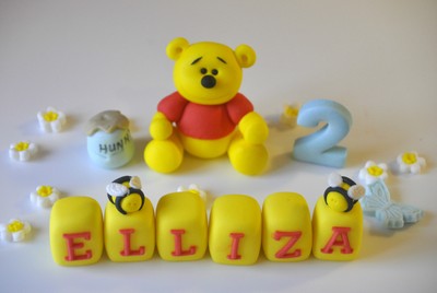 Edible Winnie The Pooh Birthday Cake Topper Boy Girl Decoration