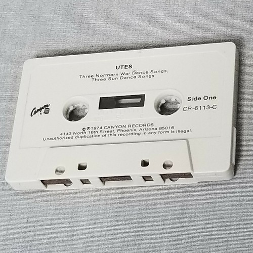 Utes Traditional Ute Songs Cassette 1974 Canyon Records War Dance Songs Native - Picture 3 of 4