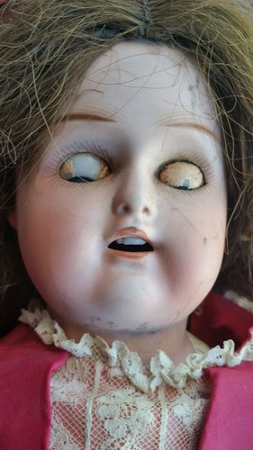 Vintage RE Nippon bisque porcelain leather joined body painted sleep eyes 1918 ? - Picture 6 of 12