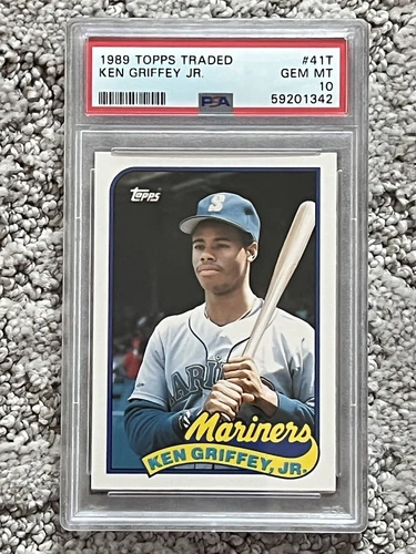 PSA 10 GEM MINT BASEBALL CARD 1989 TOPPS TRADED KEN GRIFFEY JR MARINERS HOF