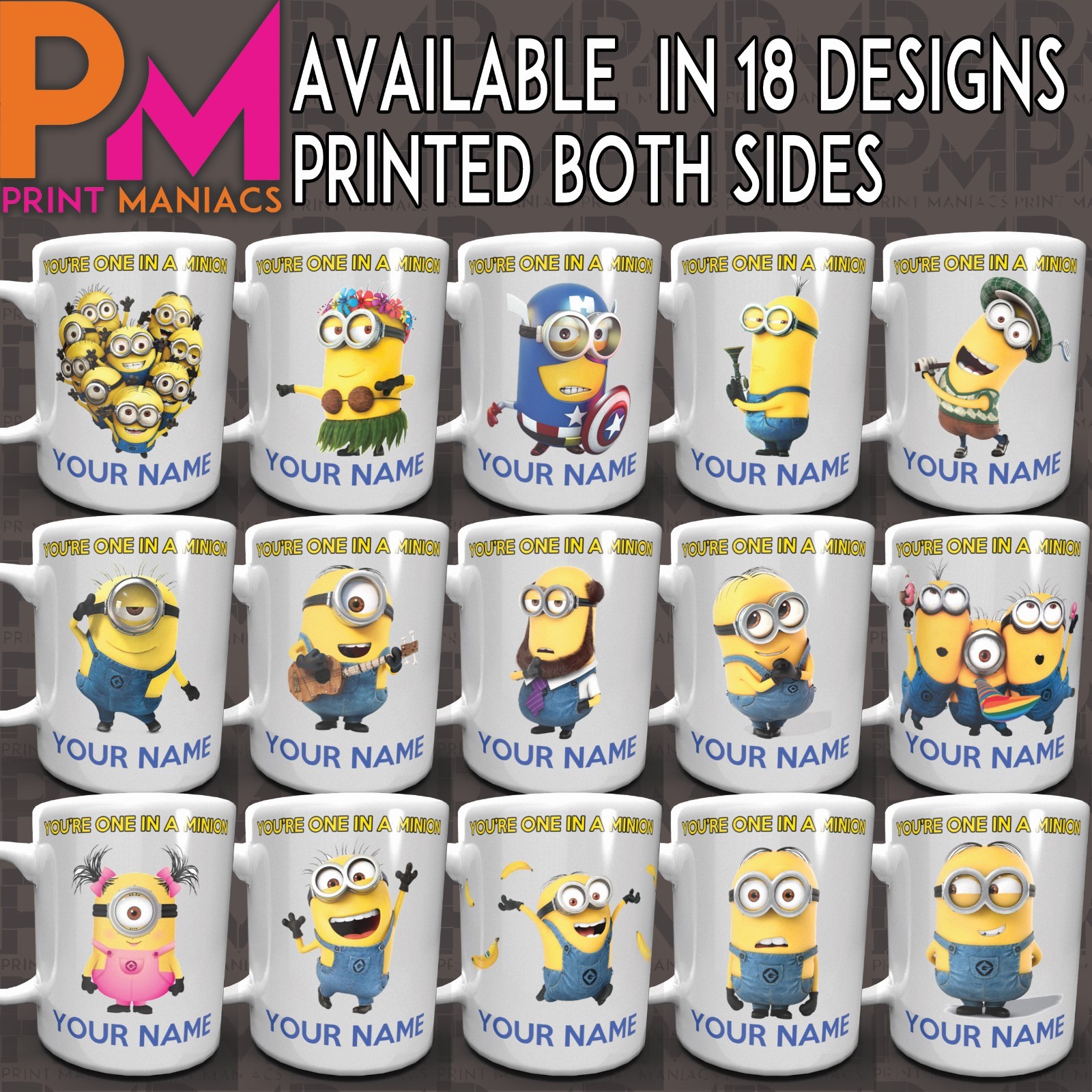 PERSONALISED MINIONS MUG Cup Present Gift You Are One In a Minion HIS HER  HIM | eBay