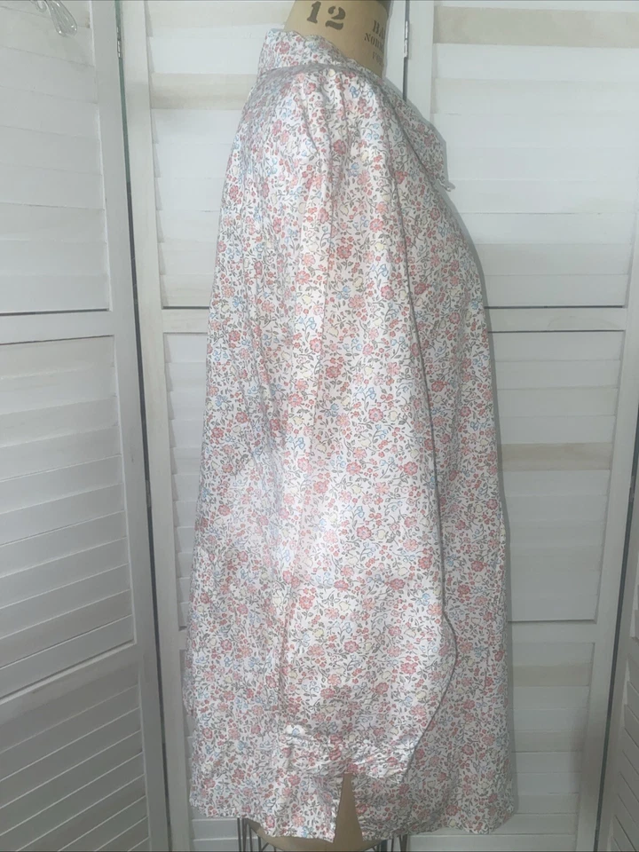 White Stag Woman Button Up Top Floral Long Sleeve Cotton Plus Sz 26W/28W - Image 3 of 4