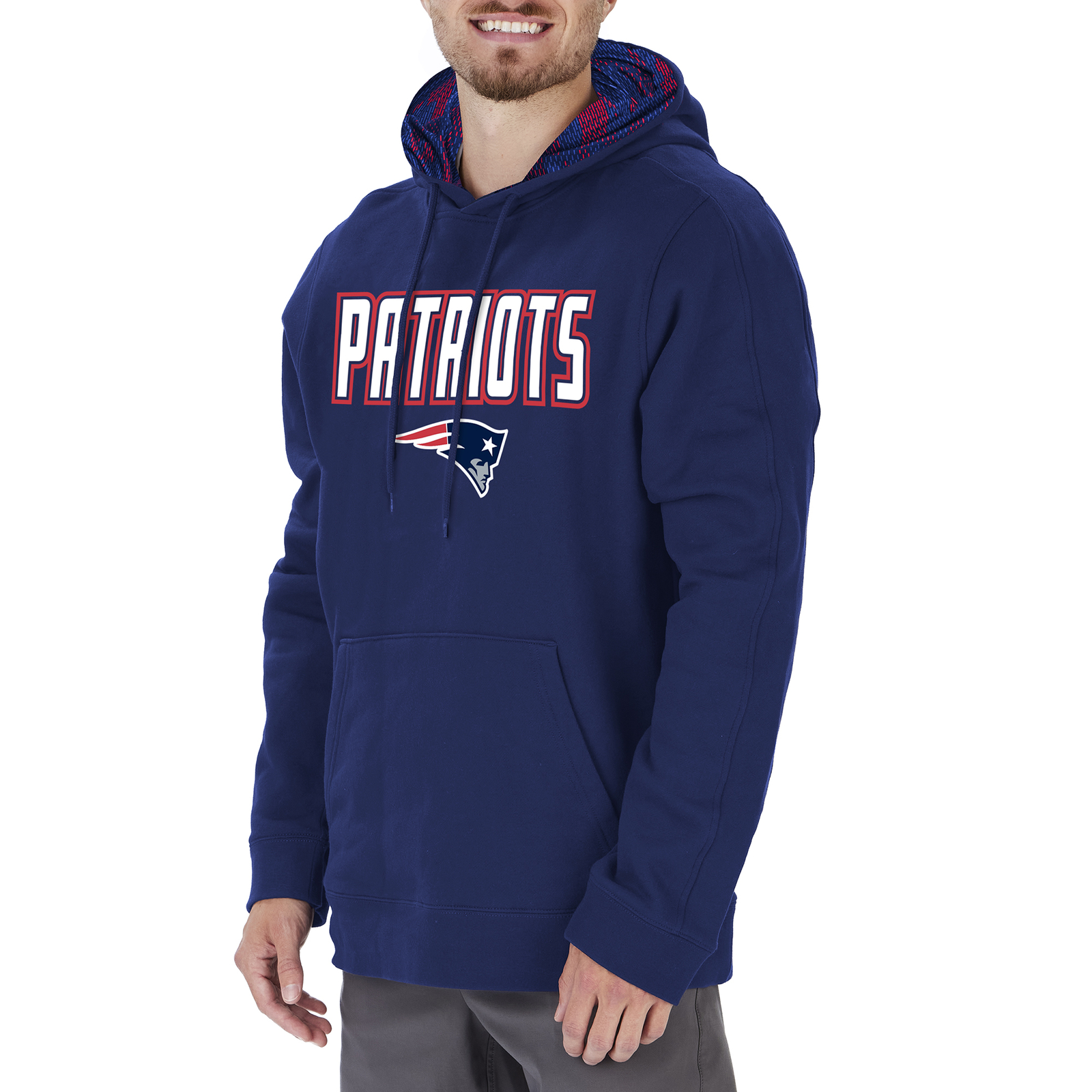 Мужская толстовка с капюшоном Zubaz NFL New England Patriots с принтом гадюки