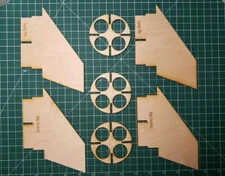 Cluster Mount for Estes Big Daddy with Big Daddy Style Fins Fits 3" Tube